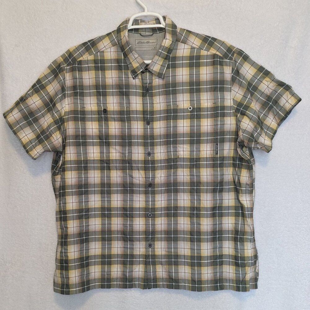Eddie Bauer Rainer short sleeve plaid shirt